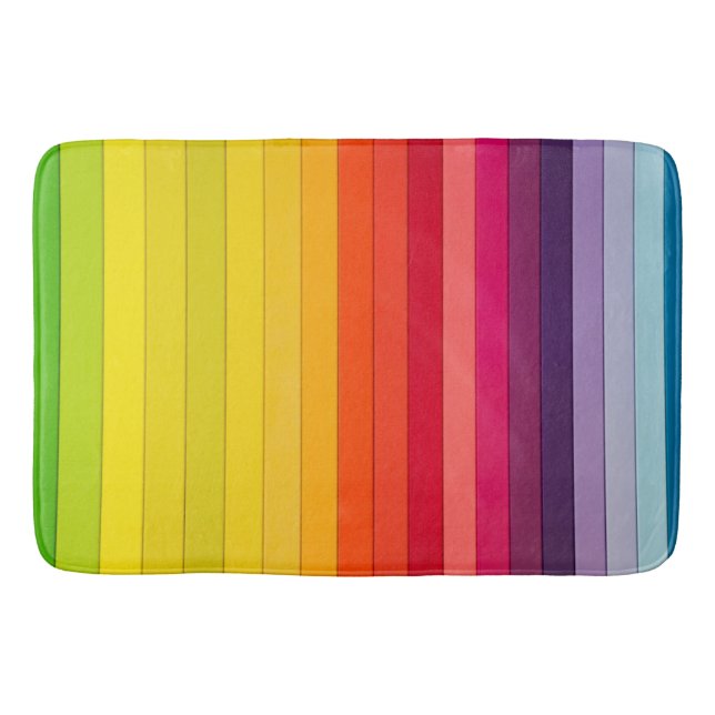 Tapis De Bain Arc-en-ciel à bandes multiples (Devant)