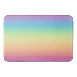 Tapis De Bain Arc-en-ciel en pastel Ombre