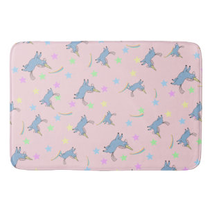Tapis De Bain arc-en-ciel mignon Unicorne étoiles dégradé motif