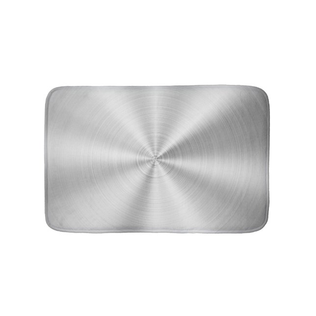Tapis De Bain Argent brillant métallique de Faux élégant (Devant)