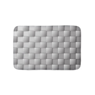 Tapis De Bain Argent Checkers Bath Mat