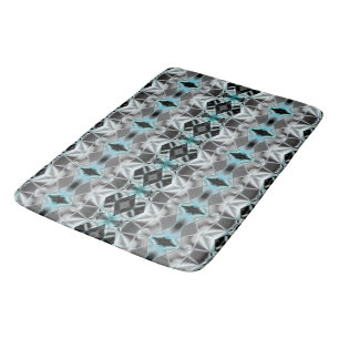 Tapis De Bain Argent pâle à bleu clair rapport dans le style vir