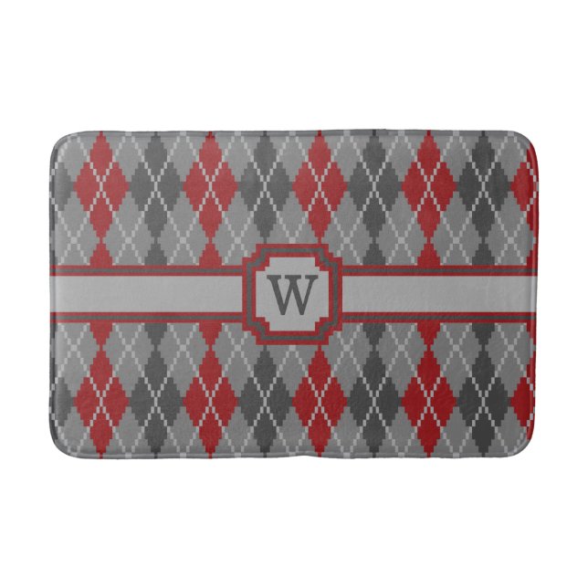 Tapis de Bain Argyle Cendres et Braises (Devant)