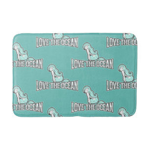 Tapis De Bain Ariel mermaid party bleu