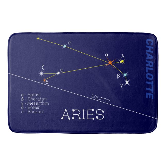 Tapis De Bain Aries de Zodiac Constellation (Devant)