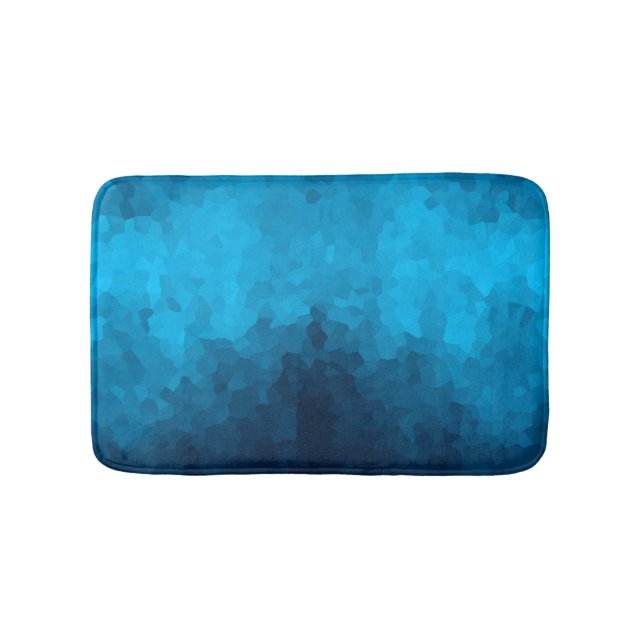 Tapis De Bain Arrière - plan bleu cristallisé Abstrait (Devant)