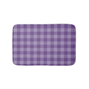Tapis De Bain Arrière - plan checkered violet
