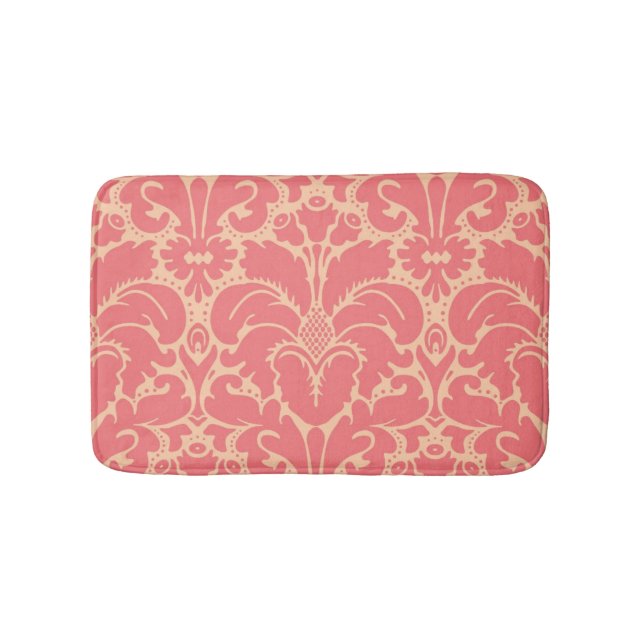 Tapis De Bain arrière - plan damassé de style baroque (Devant)