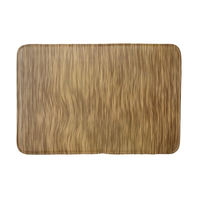 Tapis De Bain Arrière - plan de bois brut Faux en couleur nature (Devant)
