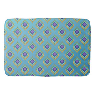 Tapis De Bain Arrière - plan de lavage Ombre Motif de plumes IK