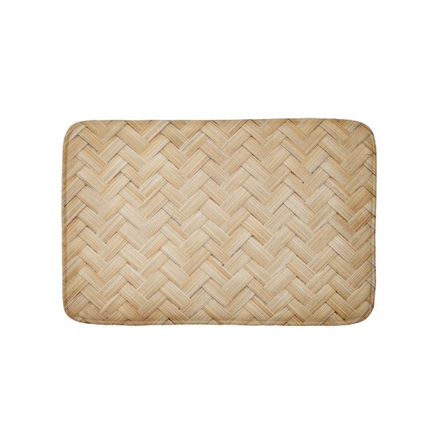 Tapis De Bain Arrière - plan de texture Abstraite en bambou tiss (Devant)