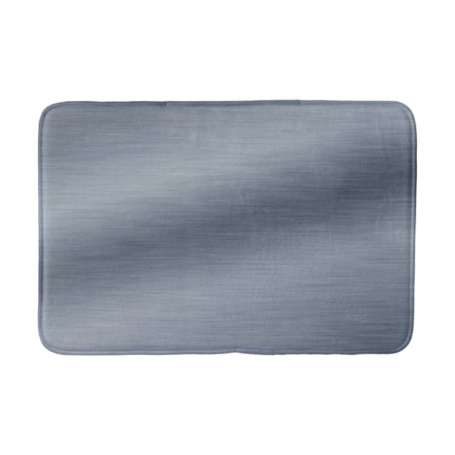Tapis De Bain Arrière - plan élégant en acier brossé Faux (Devant)