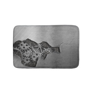 Tapis De Bain Arrière - plan en métal avec des dommages
