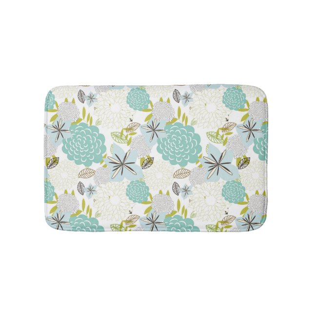 Tapis De Bain arrière - plan floral 5 (Devant)