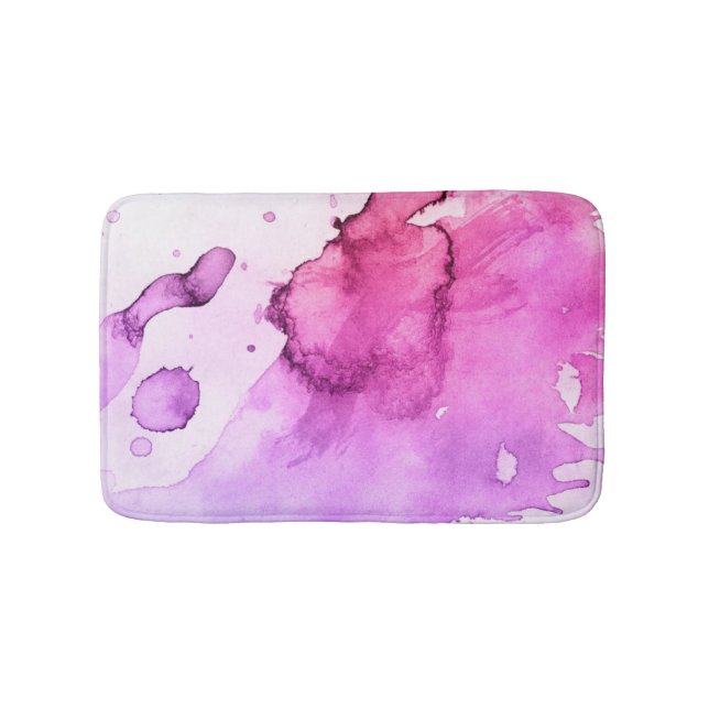 Tapis De Bain Arrière - plan peint à la main 5 d'aquarelle (Devant)