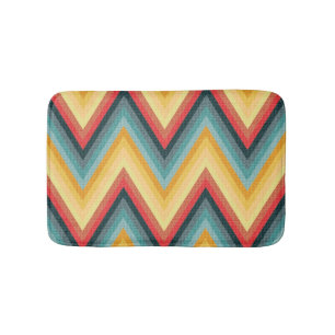 Tapis De Bain Arrière - plan rayé 2 de zigzag