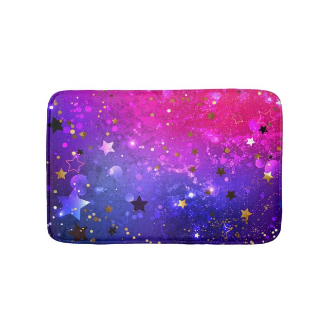 Tapis De Bain Arrière - plan rose brillant (Devant)