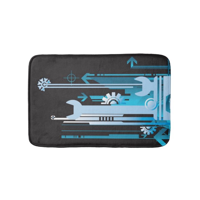 Tapis De Bain Arrière - plan tramé technique 3 (Devant)