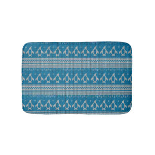 Tapis De Bain Arrière - plan tricoté par bleu