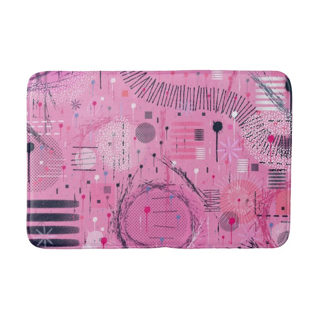 Tapis De Bain Art abstrait de sundae à la fraise  (Devant)