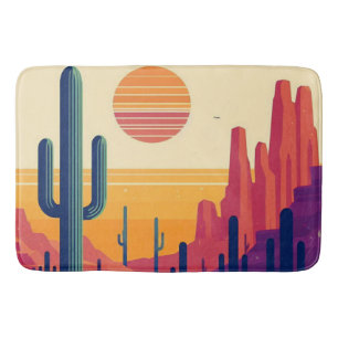 Tapis De Bain Art coloré du désert du sud-ouest