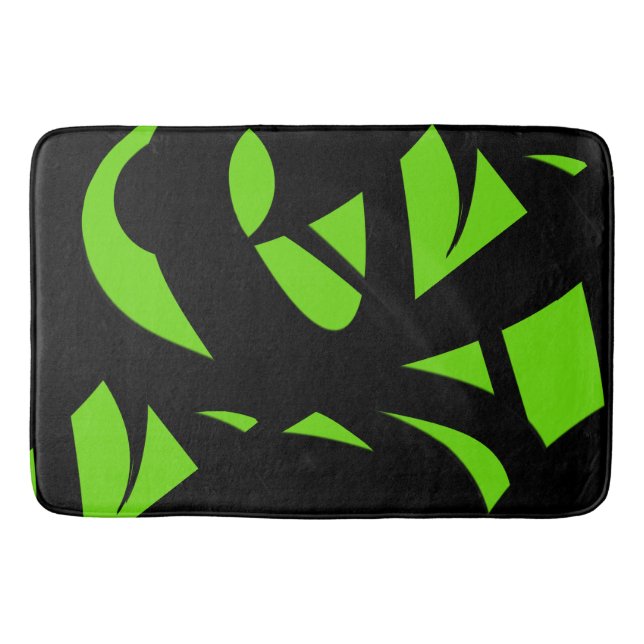 Tapis De Bain Art contemporain vert / noir (Devant)