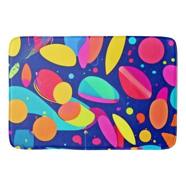 Tapis De Bain Art de formes vibrantes (Devant)