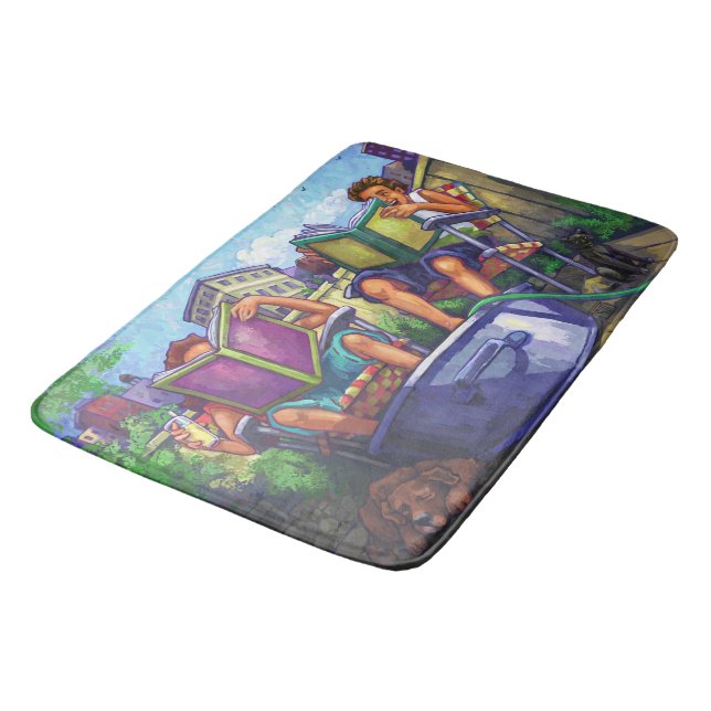 Tapis De Bain Art de lecture en été (Angle)