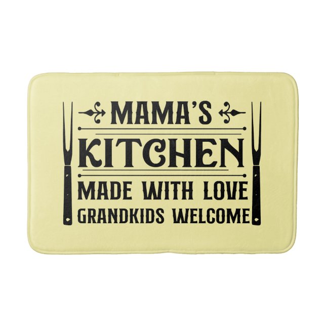 Tapis De Bain art de mot de cuisine de MAMAN  (Devant)