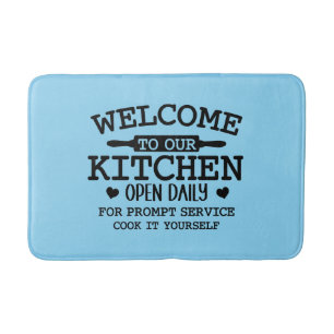 Tapis De Bain Art de mots de cuisine drôle de cuisine