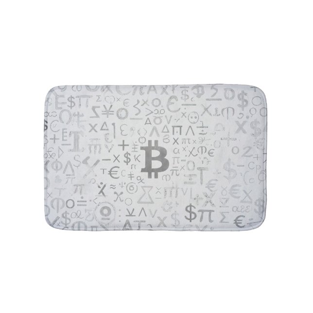 Tapis De Bain Art de rue Bitcoin (Peinture blanche n° 8) (Devant)