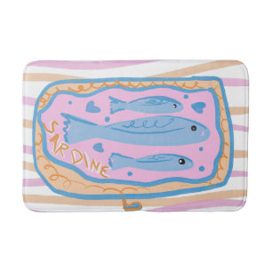 Tapis De Bain Art de sardine mignon