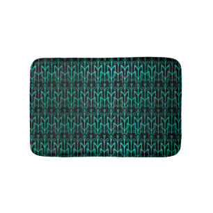 Tapis De Bain Art déco égyptien vert turquoise de couleur