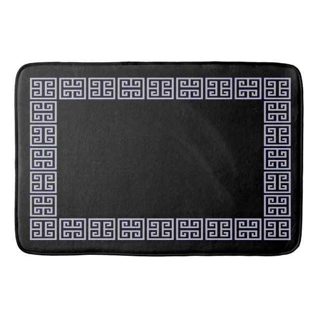 Tapis De Bain Art déco noir et gris Mat de bain (Devant)