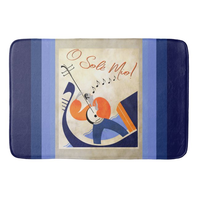 Tapis De Bain Art Deco Singing Gondolier O Sole Mio (Devant)
