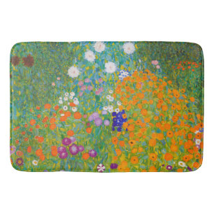 Tapis De Bain Art floral de cottage vintage de Gustav Klimt