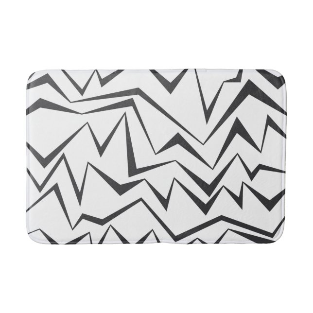 Tapis De Bain Art graphique abstrait moderne, dynamique, simple  (Devant)