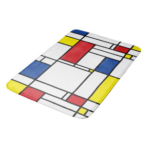 Tapis De Bain Art Moderne Géométrique Minimaliste De Stijl Mondr