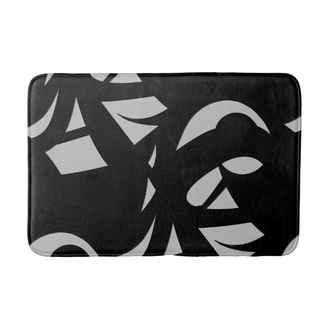 Tapis De Bain Art Moderne Gris / Noir Incroyable (Devant)