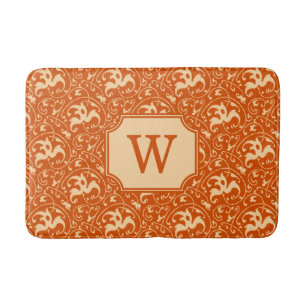 Tapis De Bain Art Nouveau Ikat - Mandarin Orange