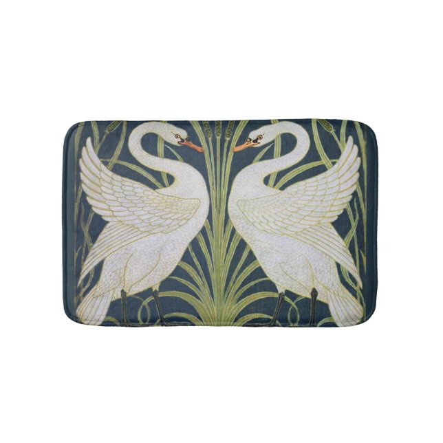 Tapis De Bain Art Nouveau Swan Deux Swans (Devant)