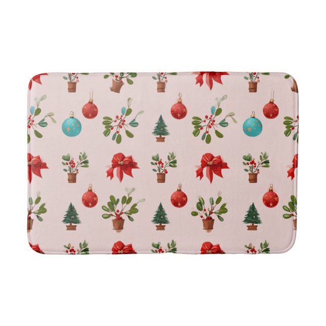 Tapis De Bain Art plein d'ambiance de Noël (Devant)