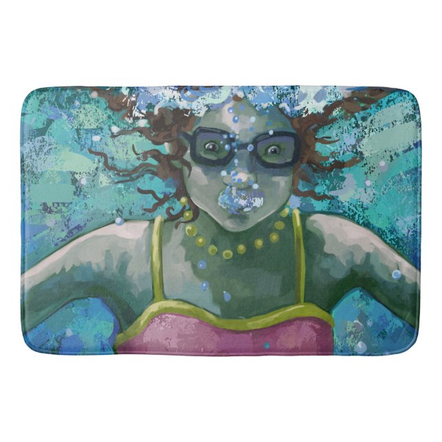 Tapis De Bain Art sous la nage aquatique (Devant)