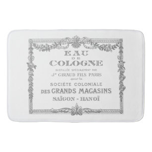 Tapis De Bain Art vintage gravé d'annonce de Cologne de França