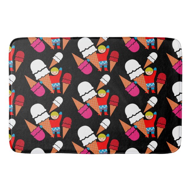 Tapis De Bain Art vintage rétro de glace (Devant)