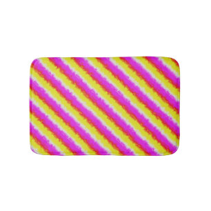 Tapis De Bain Artdeco rose Jaune Artdeco Arc-en-ciel rayures