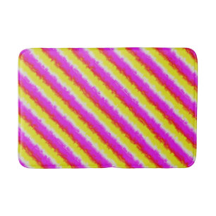 Tapis De Bain Artdeco rose Jaune Artdeco Arc-en-ciel rayures