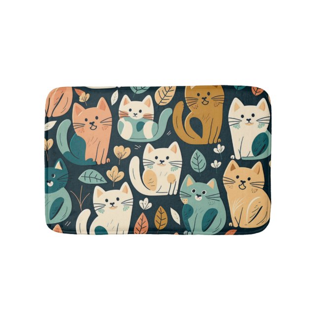 Tapis De Bain Artsy Chat Motif mignonne (Devant)