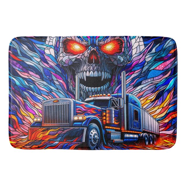 Tapis De Bain Artsy Skull Design (Devant)