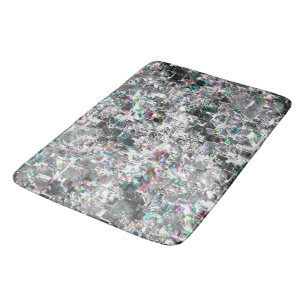 Tapis De Bain Aspect coloré semblable à des découpes de DVD carr